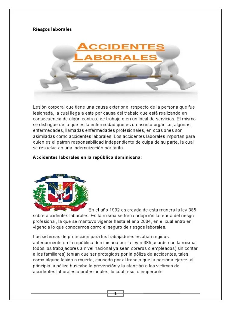 Riesgos Laborales, Trabajo Final Derecho Laboral | PDF | Seguro | Invalidez