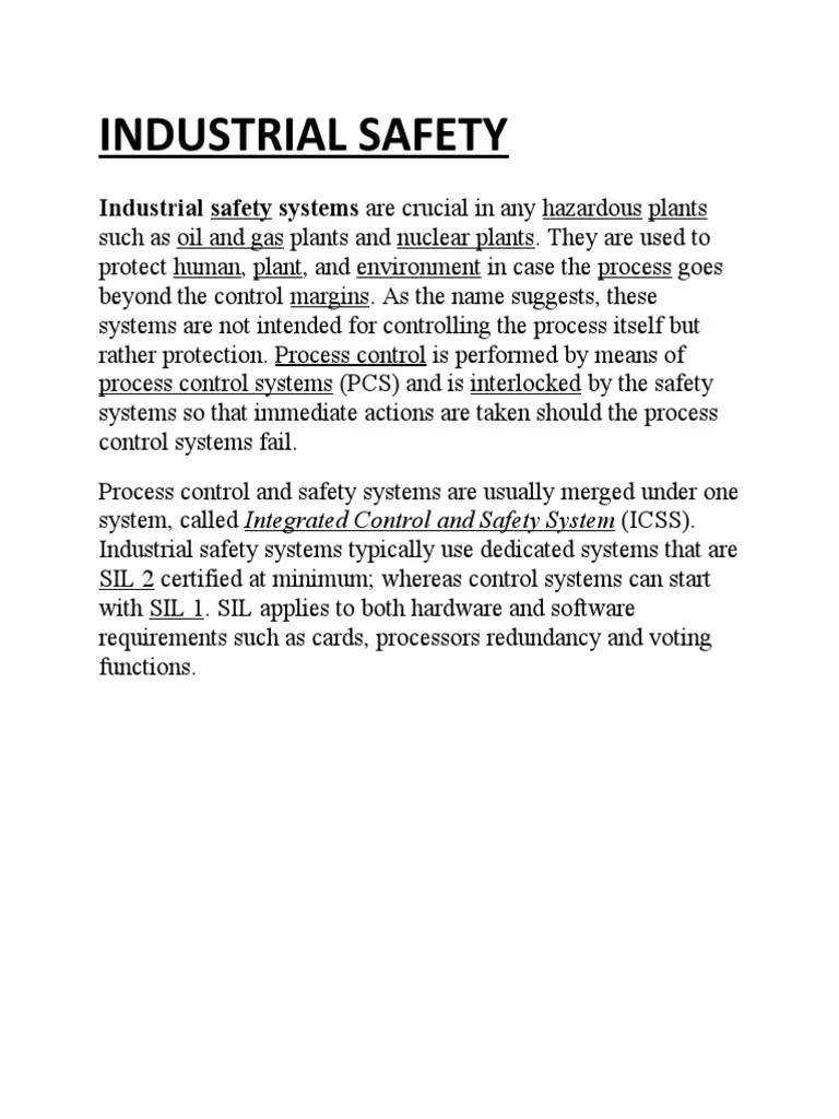 Industrial Safety: Industrial Safety Systems Are Crucial In Any ...