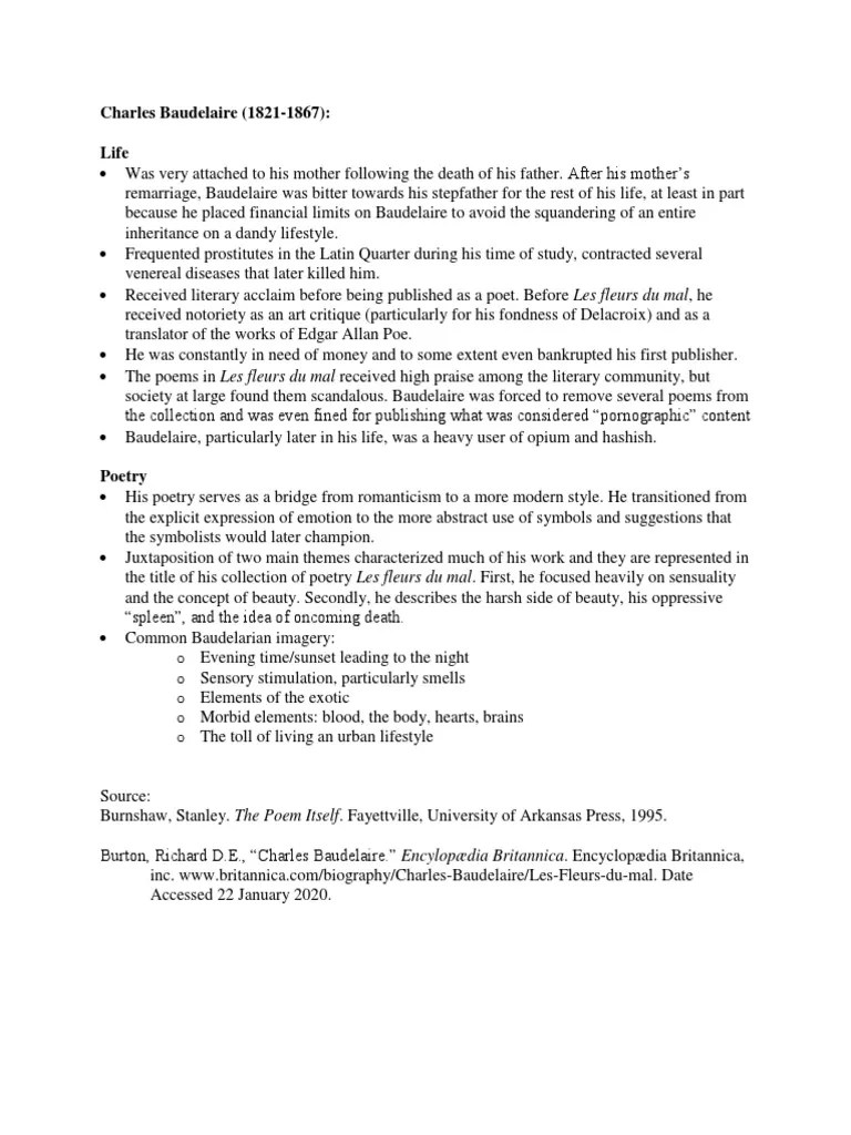 Charles Baudelaire | PDF | Charles Baudelaire | Poetry