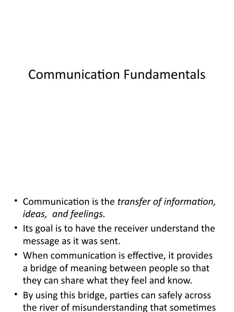 Communication Fundamentals | PDF