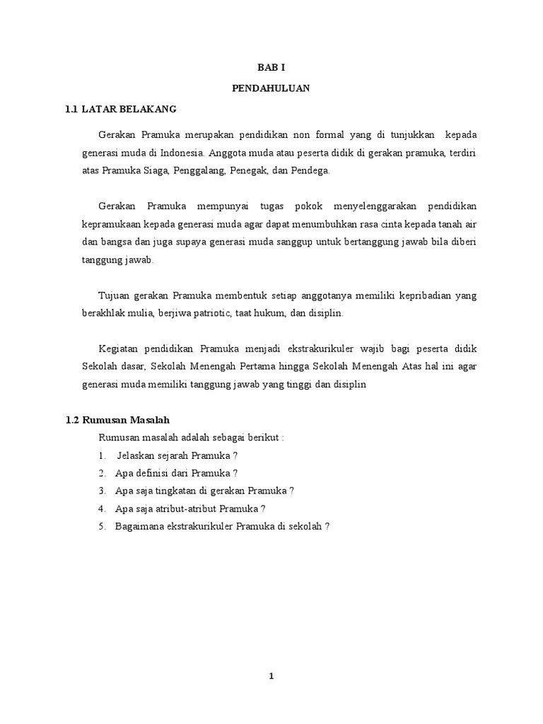 Makalah Pramuka Di Sekolah | PDF