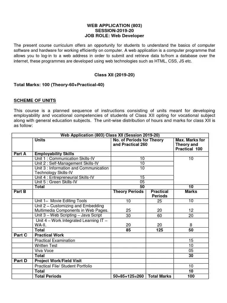 803 Web - Applications Xii PDF | PDF | Web Application | Scripting Language