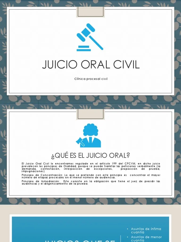 Juicio Oral Civil | PDF | Sentencia (ley) | Demanda Judicial