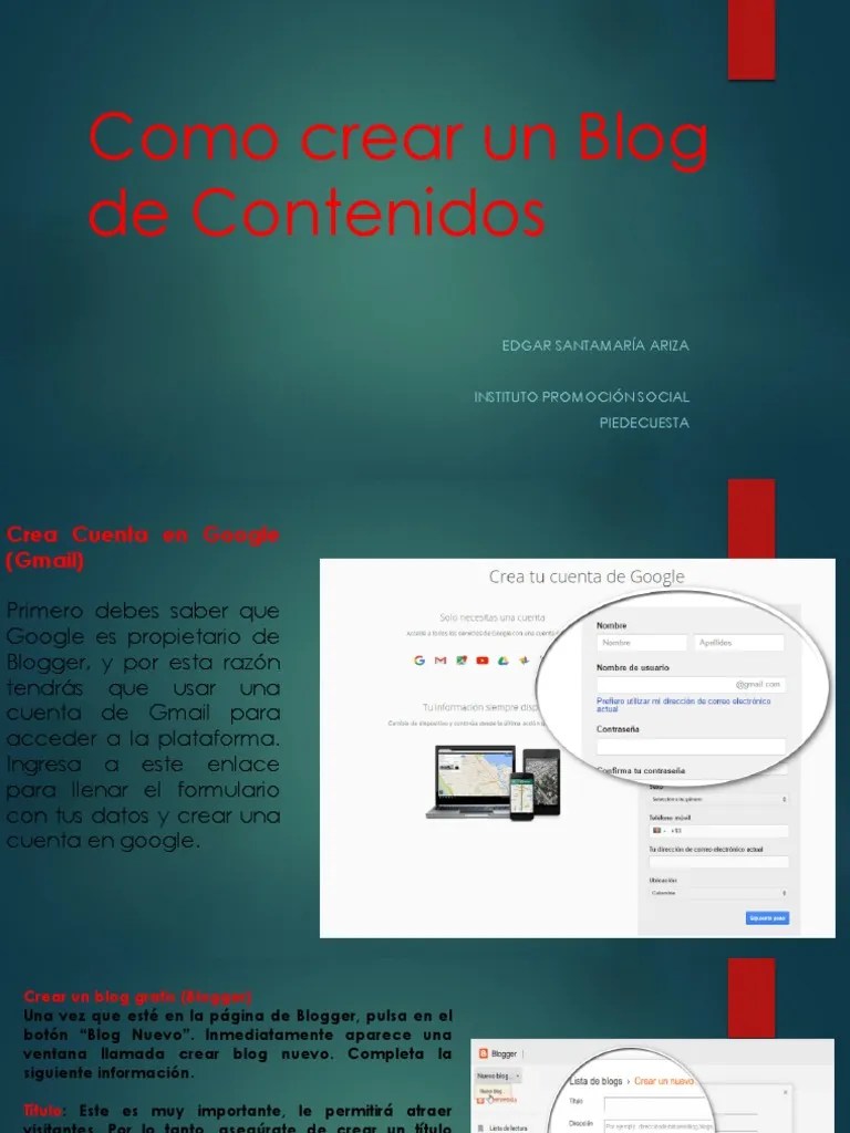 Como Crear Un Blog PDF | PDF | Blog | HTML