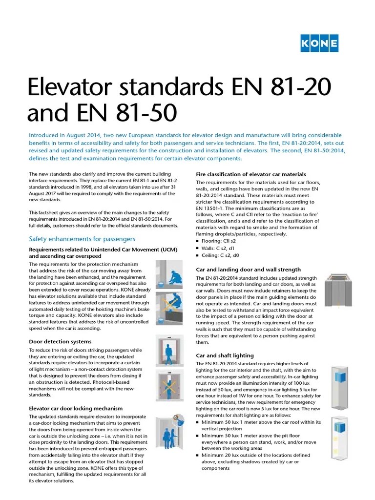 Elevator Standards EN81-20 And EN81-50 Tcm39-84847 PDF | PDF | Elevator | Door