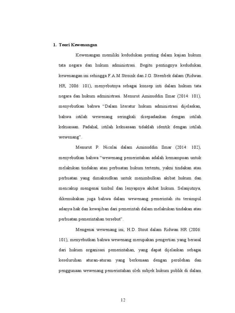 Teori Kewenangan | PDF