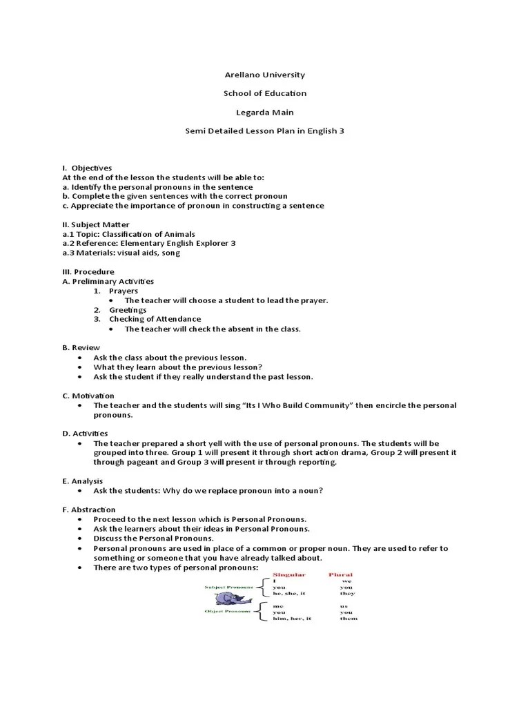 Arellano University School Of Education Legarda Main Semi Detailed ...