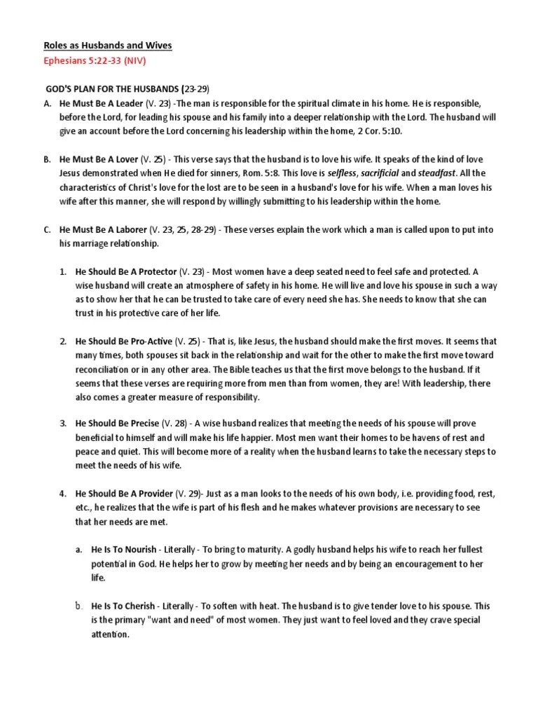 Roles As Husbands | PDF | Wife | Husband