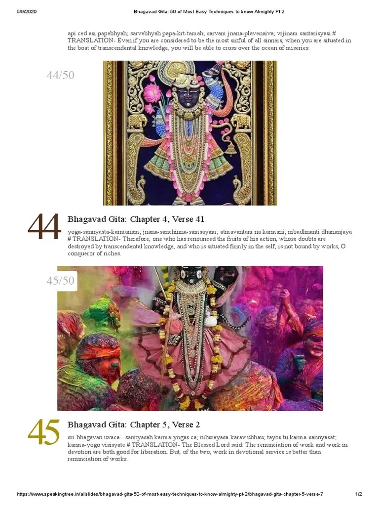 Bhagavad Gita: Chapter 4, Verse 41 | PDF