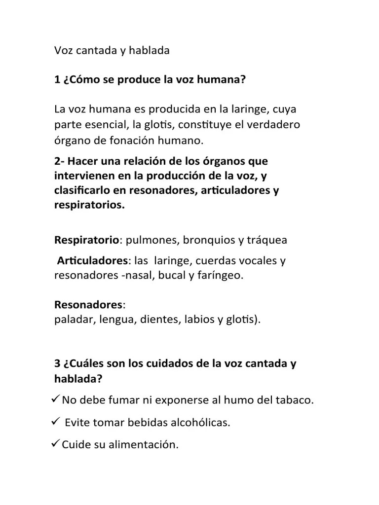 Voz Cantada Y Hablada | PDF | Oído | Percepción