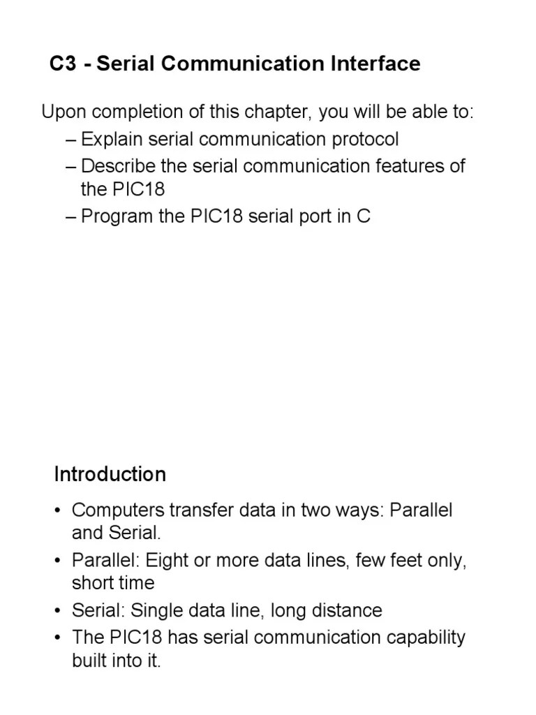 C3 - Serial Communication Interface-2 | Download Free PDF | Bit Rate ...
