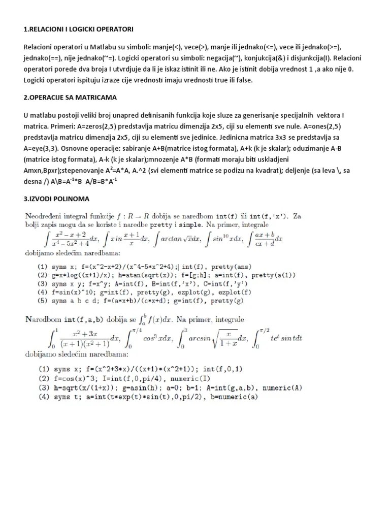 Matlab | PDF