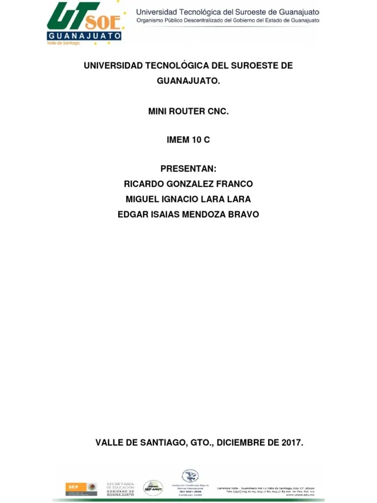 Mini Router CNC | PDF | Perforar | Control Numerico