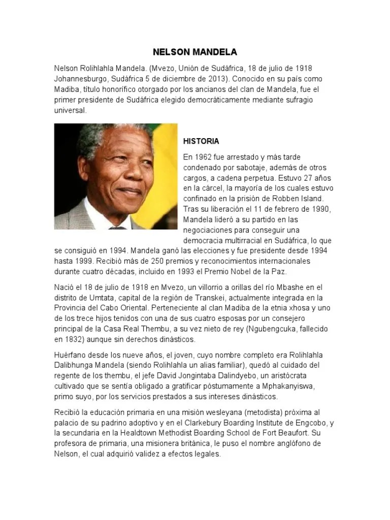 Nelson Mandela | PDF | Nelson Mandela | Congreso Nacional Africano