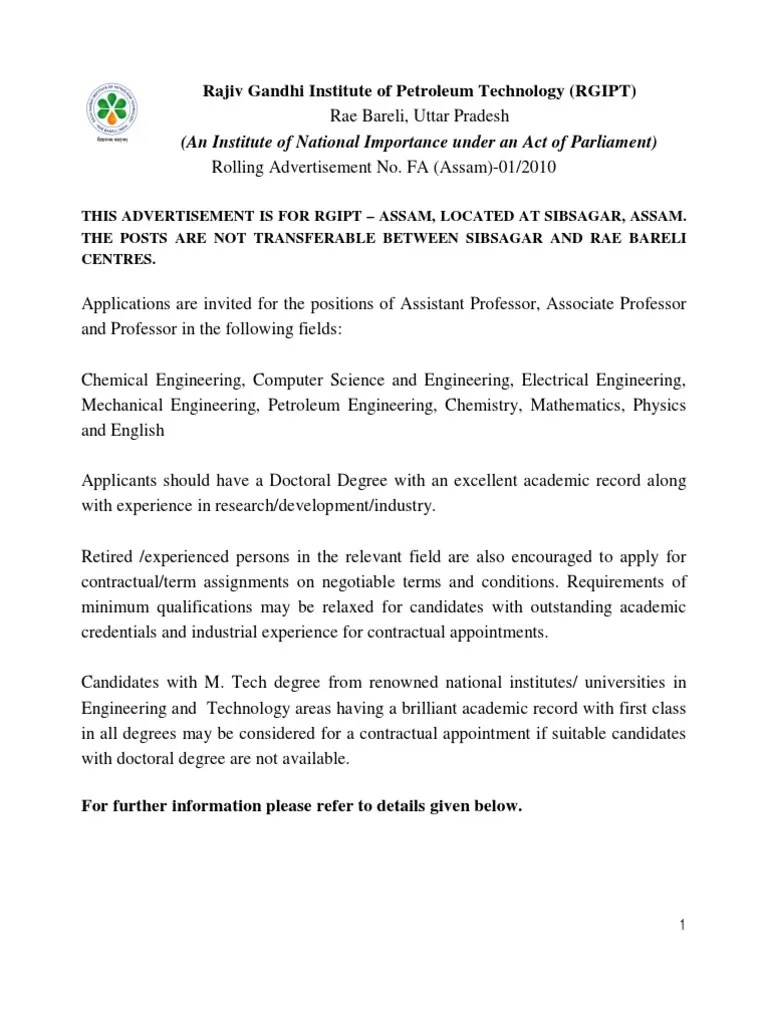 Rajiv Gandhi Doctor Of Philosophy Academic Degree