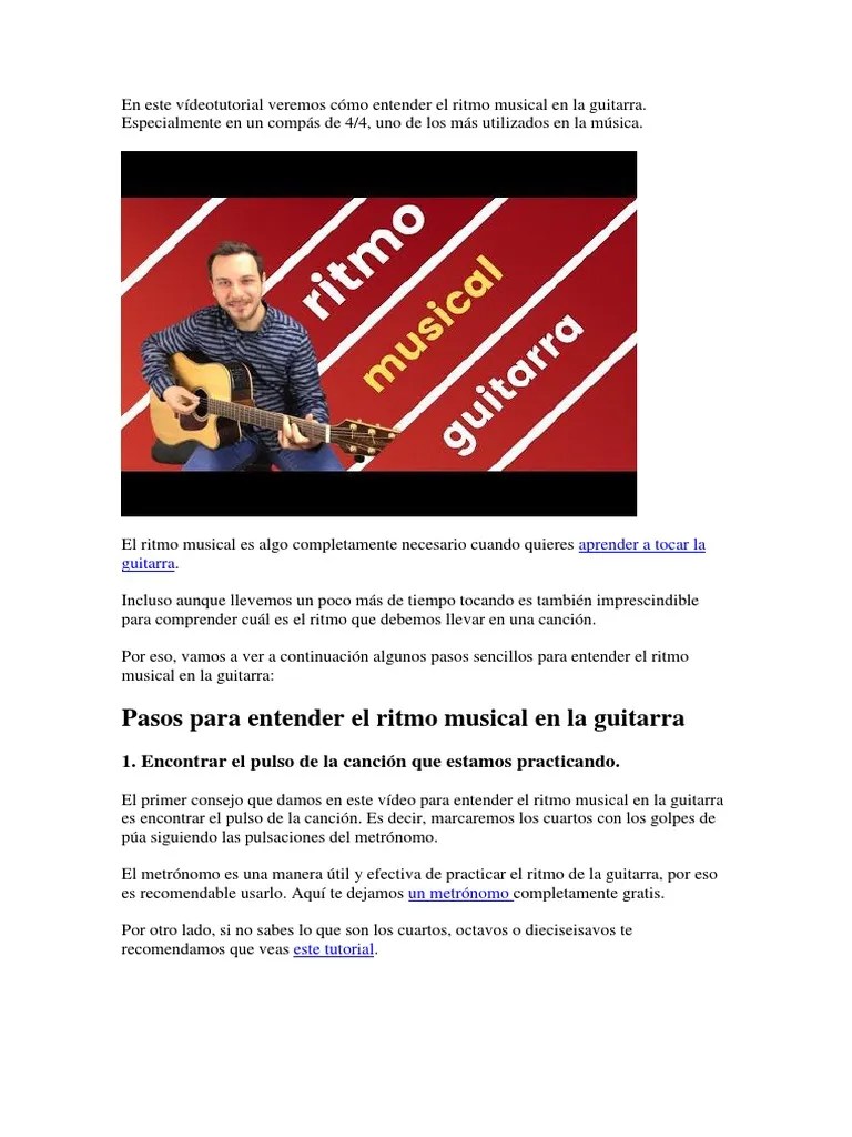 Ritmo Guitarra | PDF | Ritmo | Guitarras