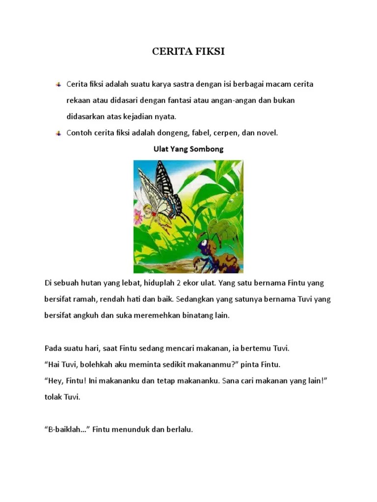 Home / cerita fabel ulat yang sombong. Cerita Fiksi Pdf