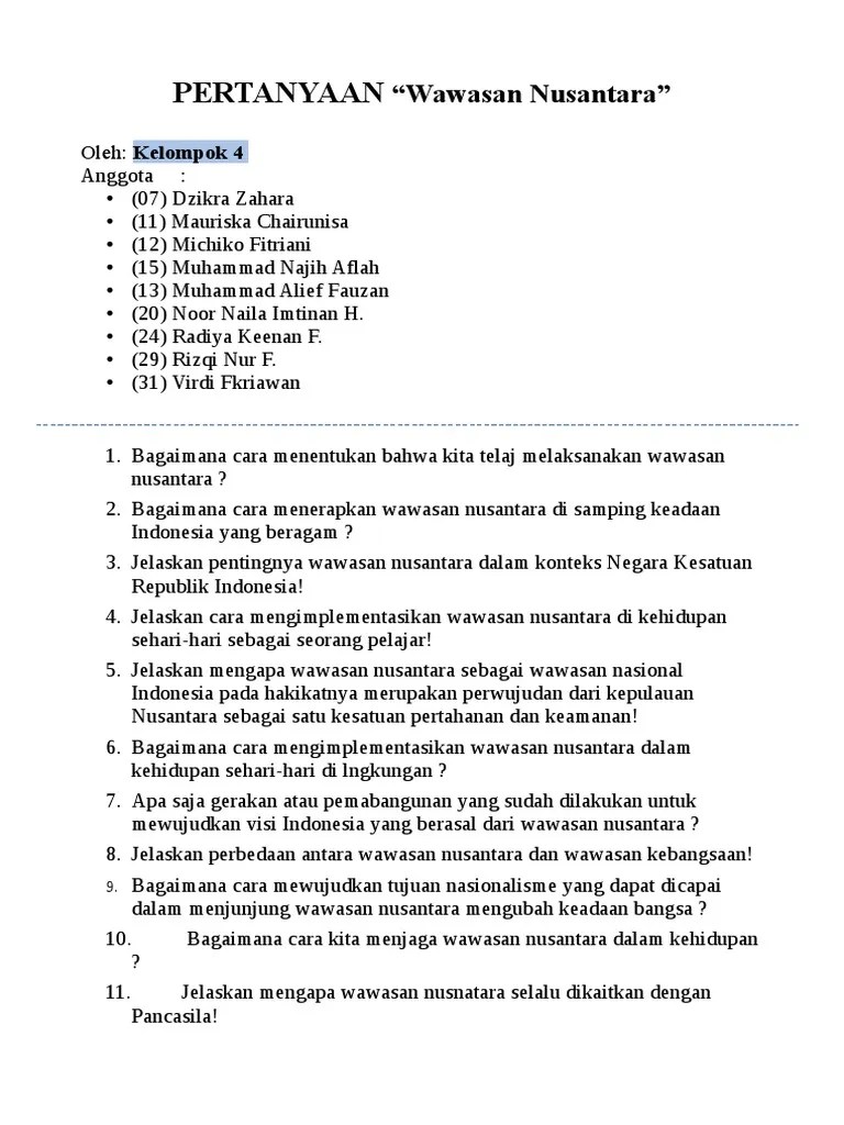 Kelas X Bab Vii Wawasan Nusantara Dalam Konteks Negara Kesatuan Republik Indonesia 