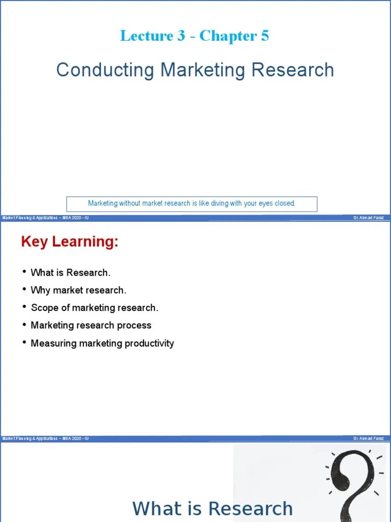 Lecture 3 - Chapter 5: Conducting Marketing Research | PDF | Marketing ...