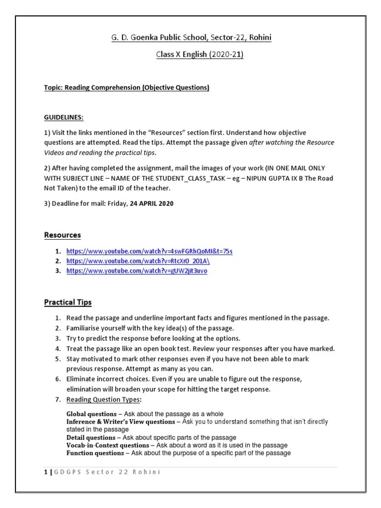 English Comprehension | PDF | Leisure