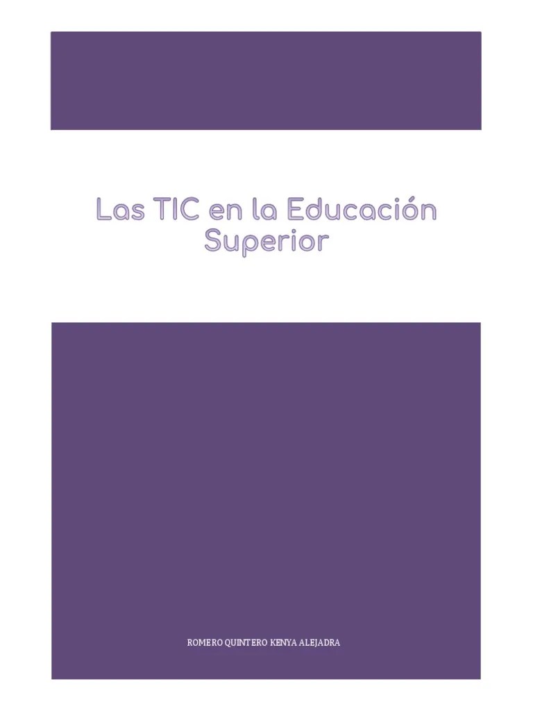 Las Tic En La Educación Superior | PDF | Tecnología De Información Y Comunicaciones | Educación ...
