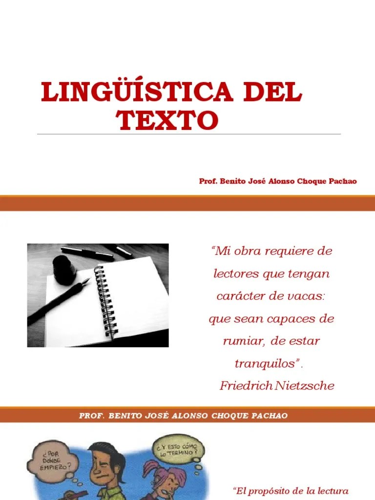 LINGÜÍSTICA DEL TEXTO - BENITO CHOQUE - PPSX | PDF | Leche | Homo
