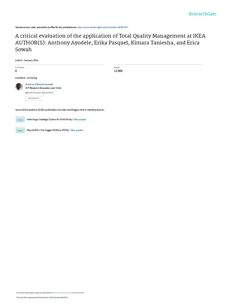 Ikea PDF | PDF | Quality Management | Retail