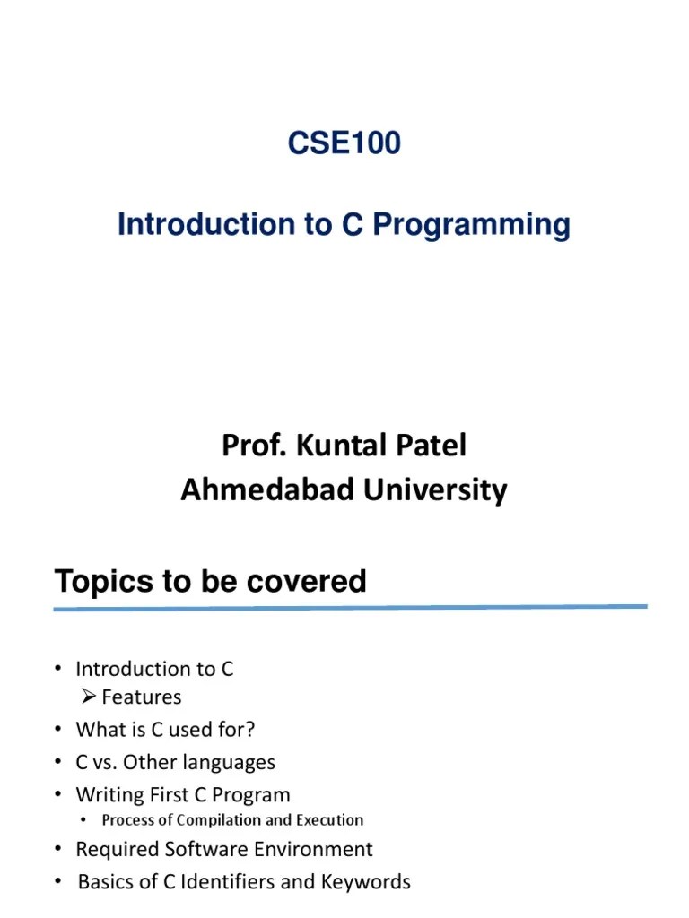 1 Introduction To C Programming | Download Free PDF | C (Programming ...