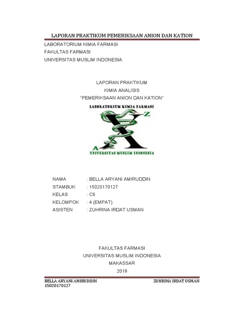 Subagja 41204720109035 universitas nusa bangsa mipa kimia 2010 analisis kation a. Anion Kation Bella Pdf