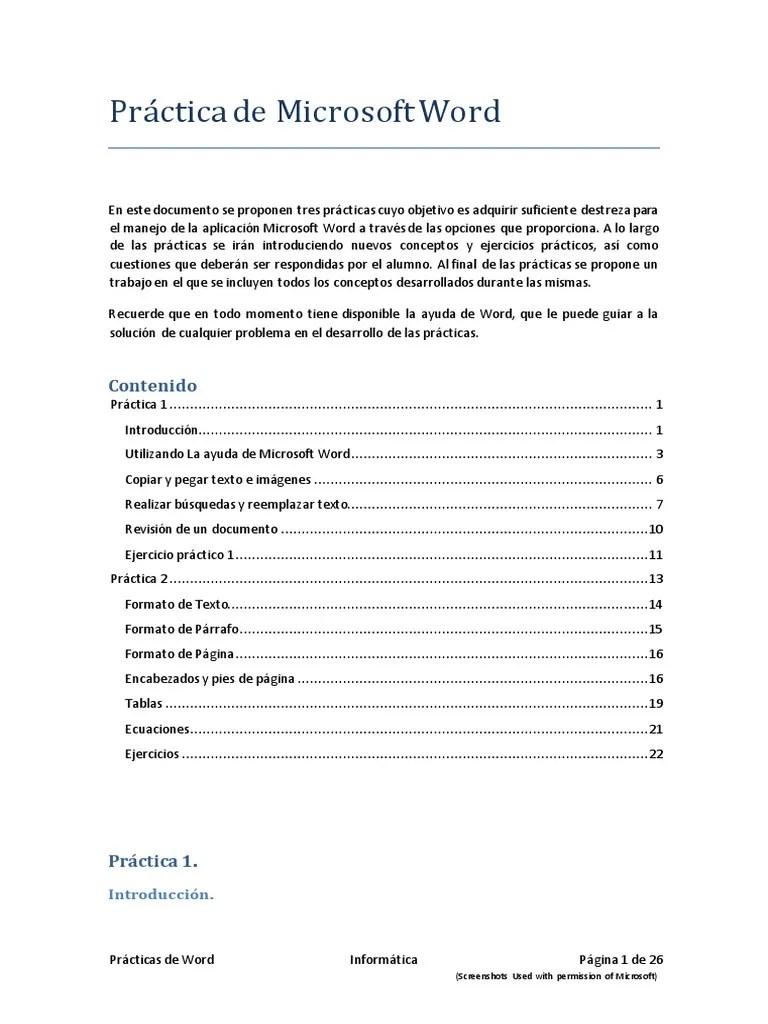 Practica Guiada De Word PDF | PDF | Microsoft Word | Microsoft Office