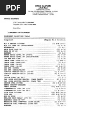 How do i fix this? Toyora Corolla Wiring Diagram 1998 Pdf Fuel Injection Automotive Industry
