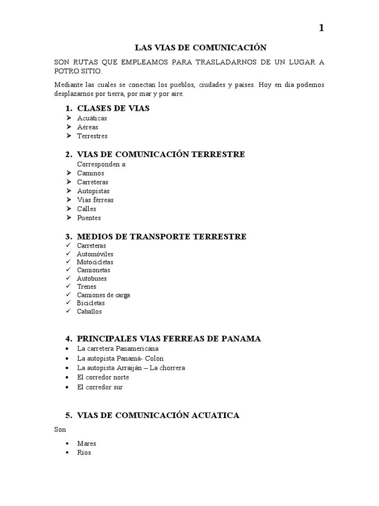Las Vias De Comunicacion-1 | PDF | Eje | La Carretera