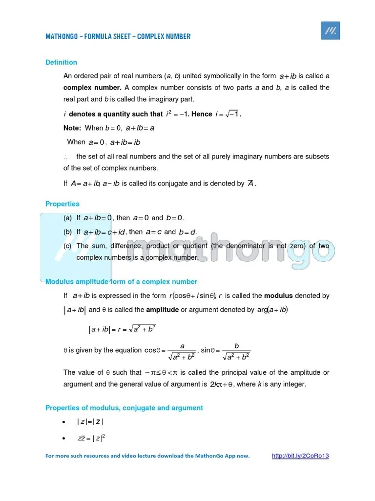 A Comprehensive Guide To Complex Numbers: Definitions, Properties, And ...