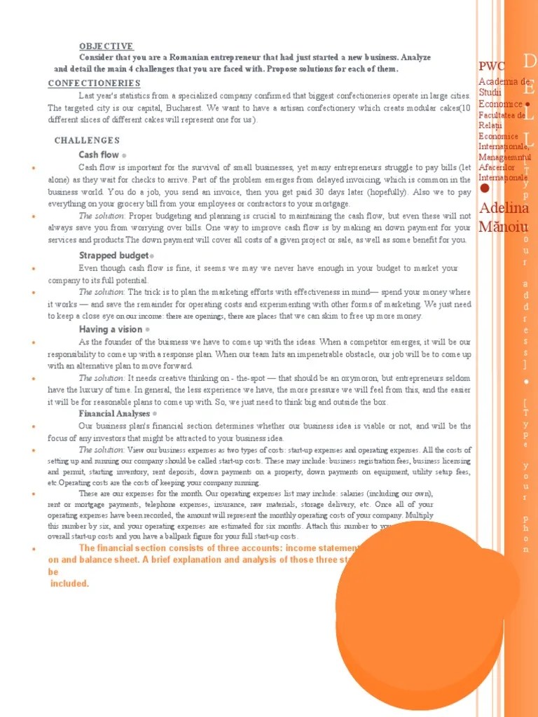 PWC.docx | PDF | Expense | Startup Company