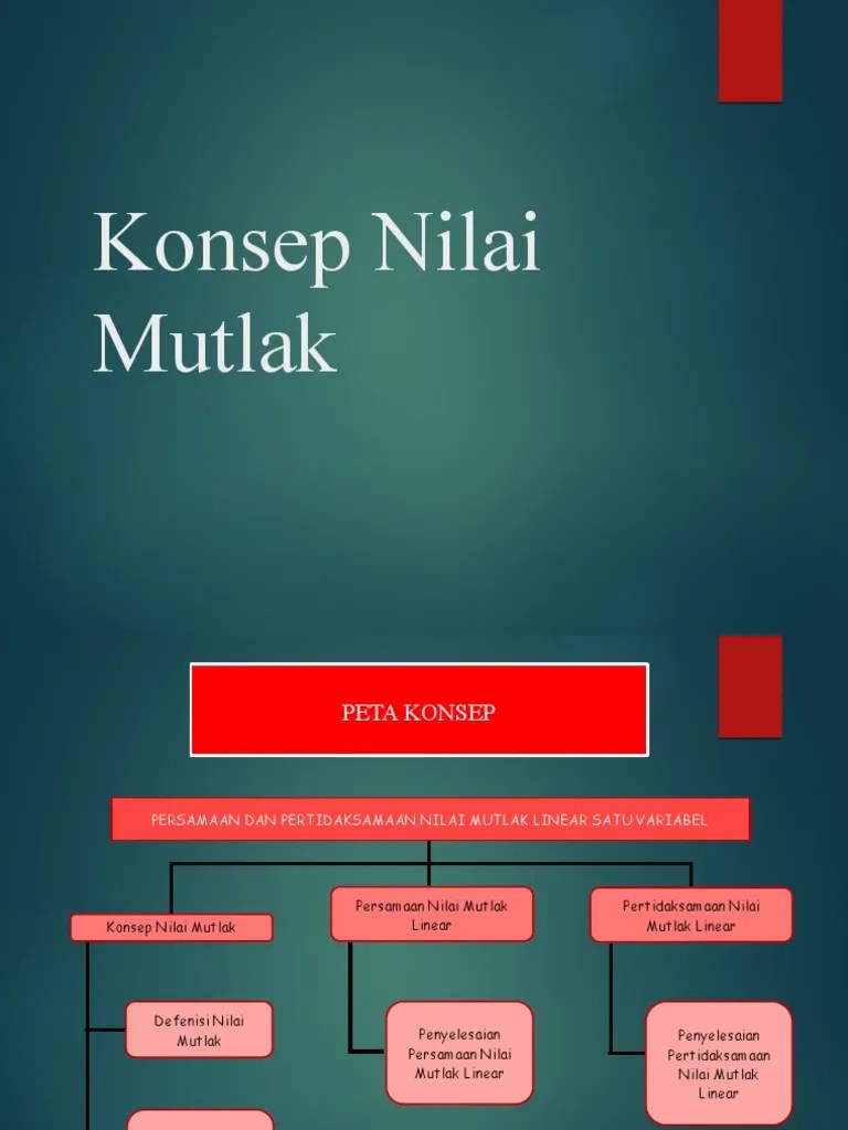 Pertama, kita bahas terlebih dahulu mengenai . 3 2 Konsep Nilai Mutlak