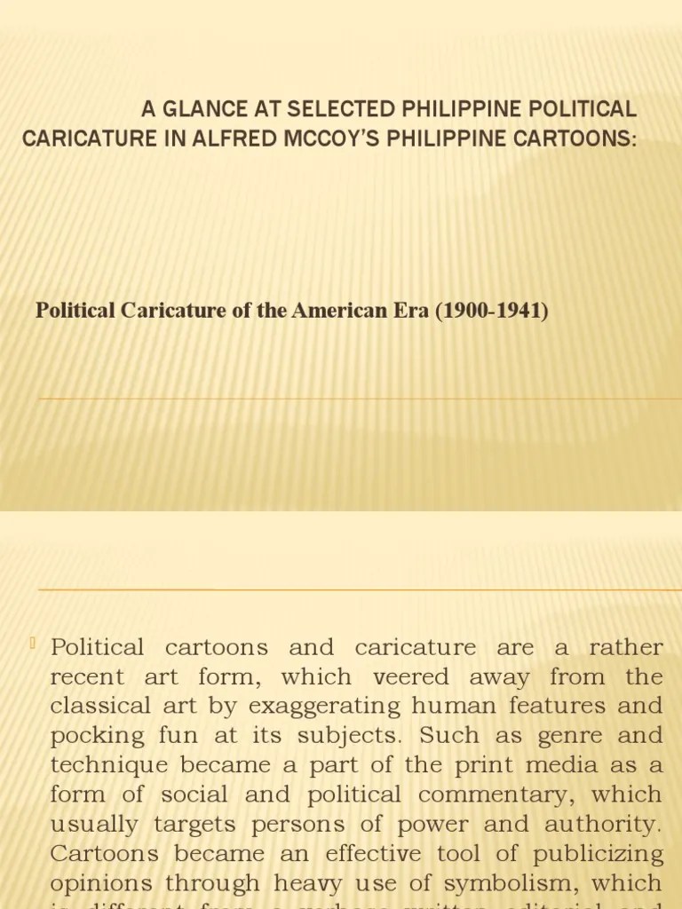 A Glance At Selected Philippine Political Caricature In | PDF | Philippines | Caricature