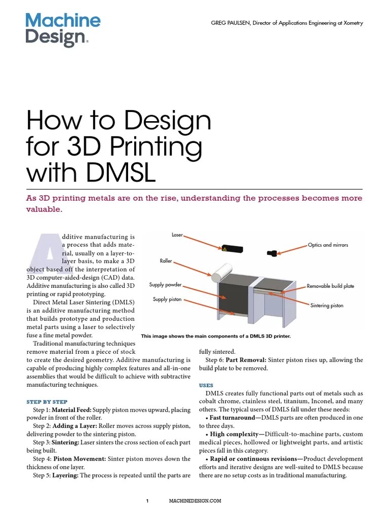 How to printin with dmls