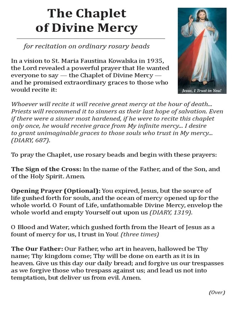Chaplet Of Divine Mercy | PDF | Abrahamic Religions | Christian Belief ...