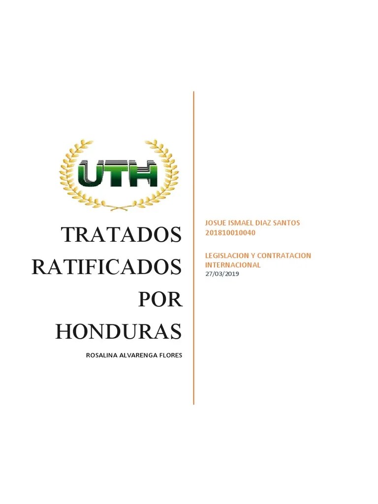 Tratados Ratificados Por Honduras | PDF | Convenio Europeo De Derechos Humanos | Honduras