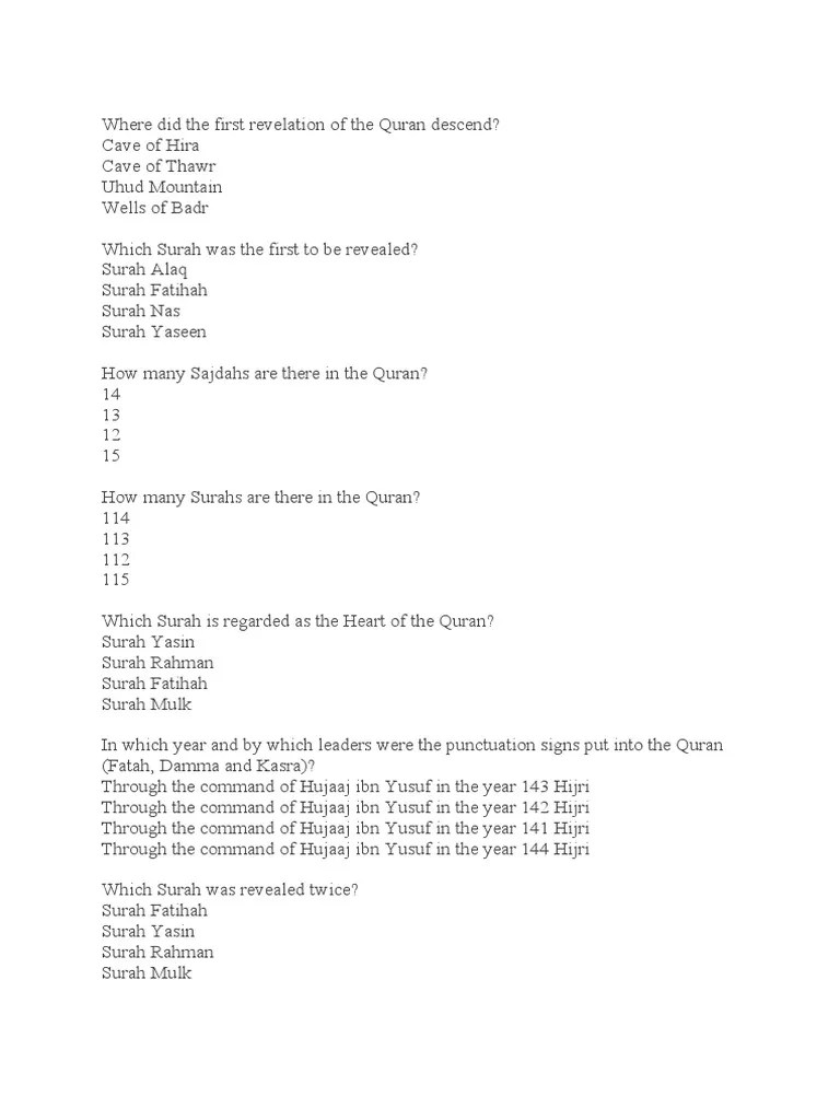 Baca selawat 3 kali 2. Islamic Question And Answers Pdf Surah Quran