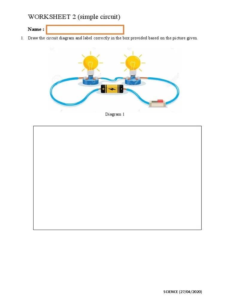 Start at the top of the list and work your way. Worksheet 2 Simple Circuit Pdf