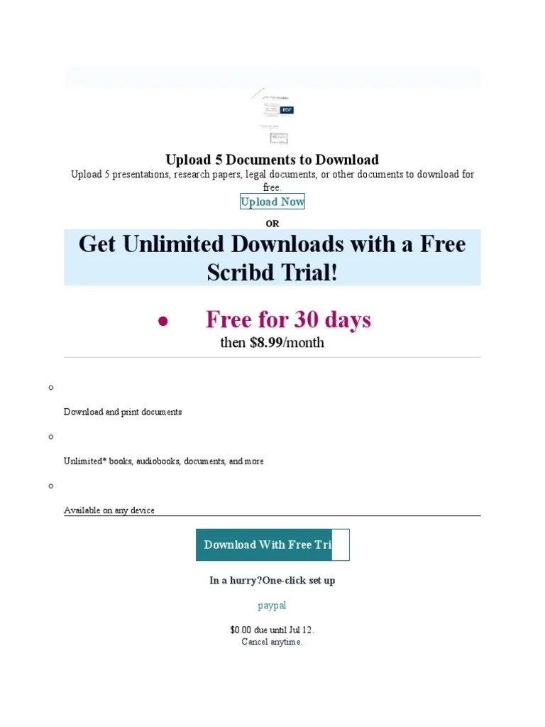 Get Unlimited Downloads With A Free Scribd Trial! | PDF
