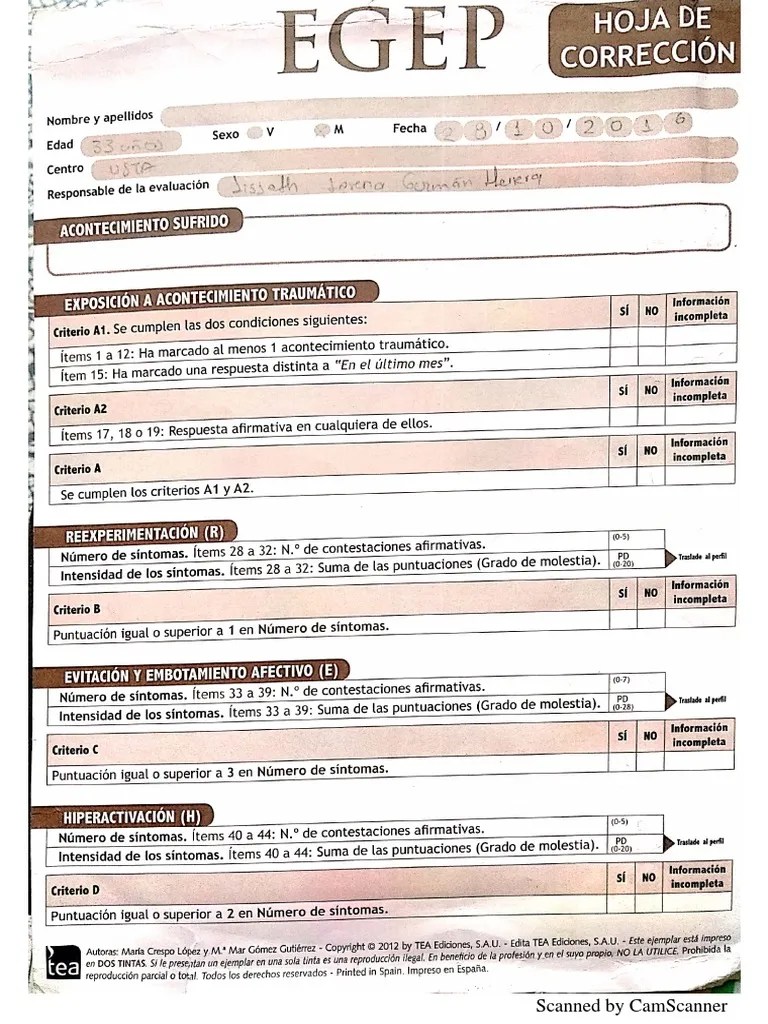 Hoja De Corrección | PDF