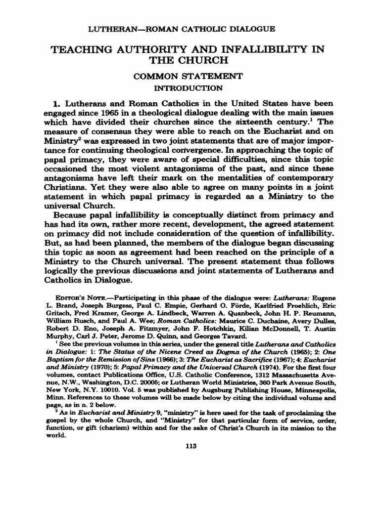 Teaching Authority And Infallibility In The Church | PDF | Pope ...