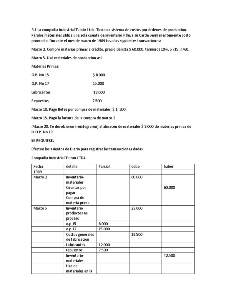 Contabilidad De Costos | PDF | Almacén | Inventario