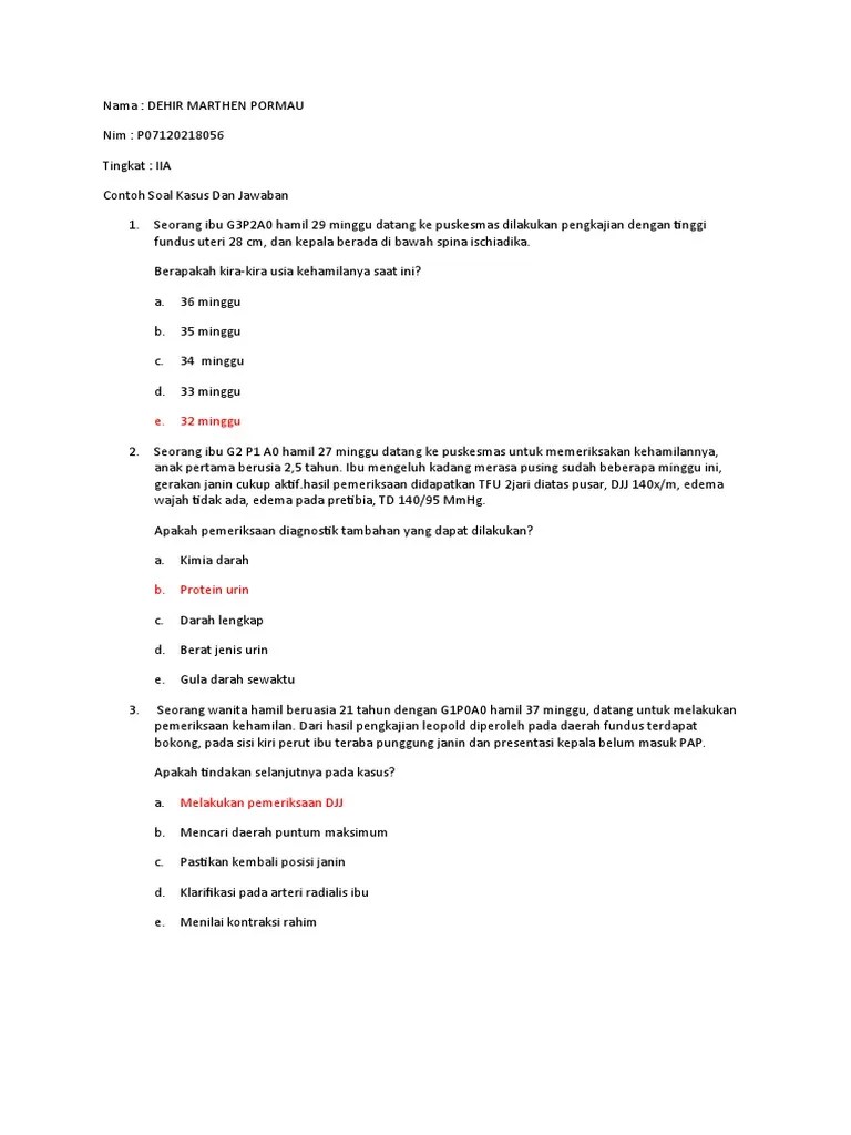 Tugas Individu Dehir Soal Kasus | PDF