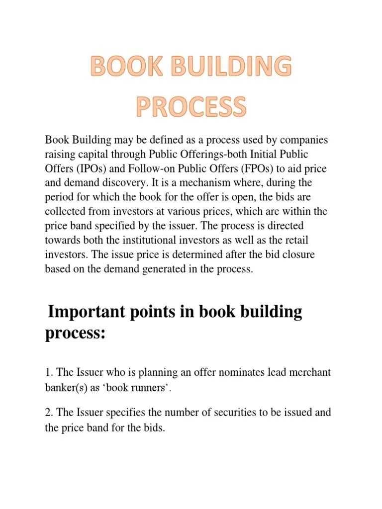 Steps Involved In Book Building Process1 Pdf - Best City Arts in 4K
