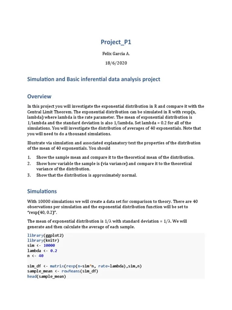 Project - P1: Simulation And Basic Inferential Data Analysis Project ...