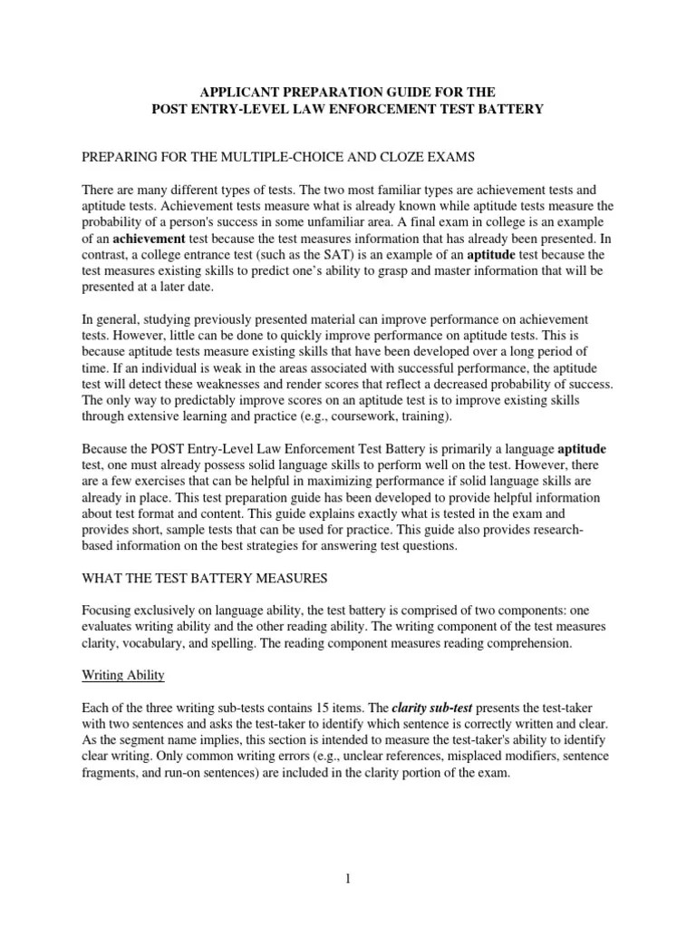 PELLET-B Applicant Preparation Guide | PDF | Community Policing ...