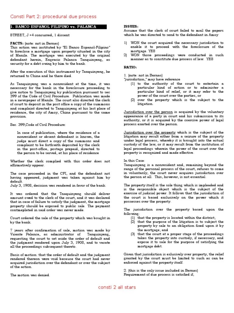 Due Process Clause - Procedural | Lawsuit | Judgment (Law)